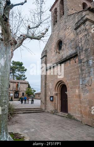 Chiesa di Santa Maria, Talamanca, Catalogna, Spagna Foto Stock