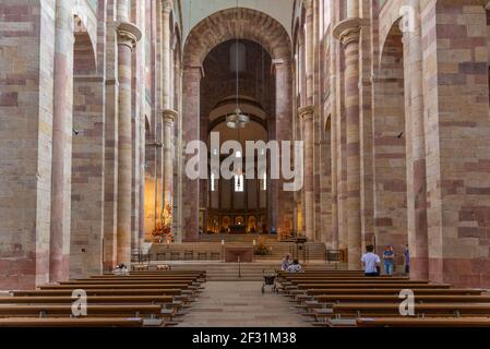 Speyer, Germania, 16 settembre 2020: Interno della cattedrale di Speyer, Germania Foto Stock