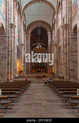 Speyer, Germania, 16 settembre 2020: Interno della cattedrale di Speyer, Germania Foto Stock