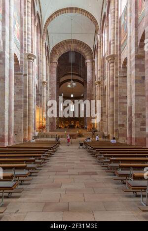 Speyer, Germania, 16 settembre 2020: Interno della cattedrale di Speyer, Germania Foto Stock