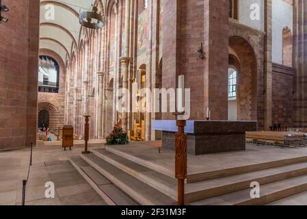 Speyer, Germania, 16 settembre 2020: Interno della cattedrale di Speyer, Germania Foto Stock