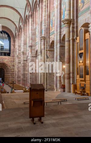 Speyer, Germania, 16 settembre 2020: Interno della cattedrale di Speyer, Germania Foto Stock