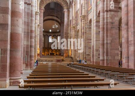 Speyer, Germania, 16 settembre 2020: Interno della cattedrale di Speyer, Germania Foto Stock