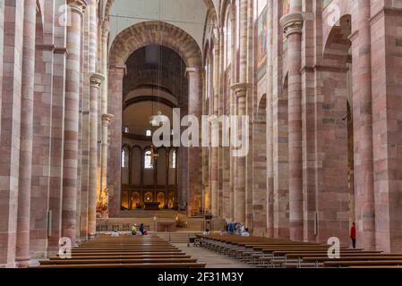 Speyer, Germania, 16 settembre 2020: Interno della cattedrale di Speyer, Germania Foto Stock