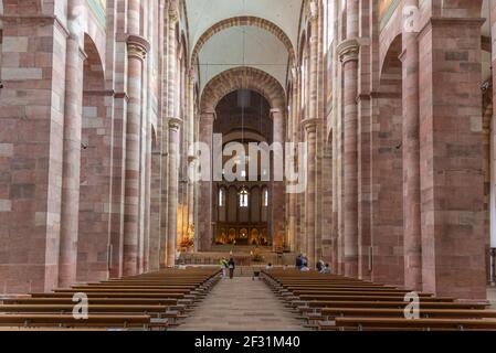 Speyer, Germania, 16 settembre 2020: Interno della cattedrale di Speyer, Germania Foto Stock