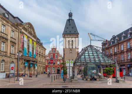 Speyer, Germania, 16 settembre 2020: Vista di piazza Postplatz a Speyer, Germania Foto Stock