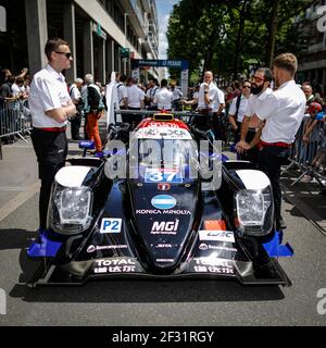 37 HEINEMEIER HANSSON David (DNK), RE Jordan (GBR), TAYLOR Ricky (GBR), Oreca 07 Gibson team Jackie Chan DC Racing, ambience durante le 24 le Mans 2019 ore pesage, dal 9 al 10 giugno sul circuito di le Mans, Francia - Foto Francois Flamand / DPPI Foto Stock