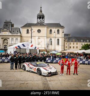 70 MOTOAKI Ishikawa (jpn), BERETTA Olivier (mcn), CHEEVER Edward (ita), Ferrari 488 GTE team MR Racing, ambientazione durante la 24 le Mans pesage 2019 ore, il 9 al 10 giugno sul circuito di le Mans, Francia - Foto Francois Flamand/DPPI Foto Stock