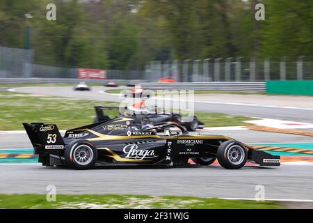 53 PTACEK Petr (cze), Formula Renault Eurocup team BHAITECH, azione durante la Formula Renault Eurocup a Monza, Italia, dal 12 al 14 aprile 2019 - Foto Frederic le Floc'h/DPPI Foto Stock