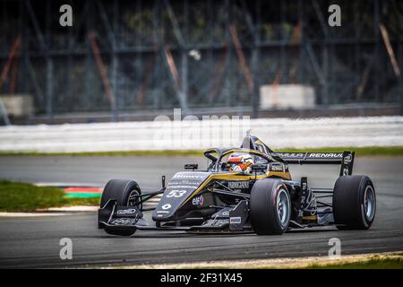 53 PTACEK Petr (cze), Formula Renault Eurocup team BHAITECH, azione durante la Formula Renault Eurocup a Silverstone, Gran Bretagna, dal 10 al 12 maggio 2019 - Foto Gregory Lenenmand/DPPI Foto Stock