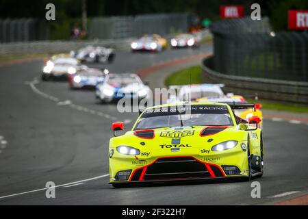 95 THIIM Nicki (dnk), SORENSEN Marco (dnk), TURNER Darren (GBR), Aston Martin Vantage team Aston Martin Racing, azione nel corso della 24 le Mans 2019 ore di gara, dal 15 al 16 giugno sul circuito di le Mans, Francia - Foto Antonin Vincent / DPPI Foto Stock