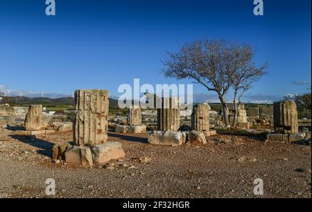 Santuario di Afrodite, sito di scavo di Old Pafo, Kouklia, Cipro Foto Stock