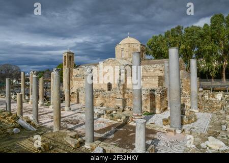 Chiesa, Agia Kyriaki Chrysopolitissa, Paphos, Cipro Foto Stock