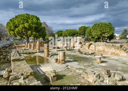Sito archeologico di Agia Kyriaki Chrysopolitissa, Paphos, Cipro Foto Stock