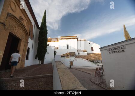 Calle Carbonel y Morand, Biblioteca viva de al-andalus, Córdoba Foto Stock