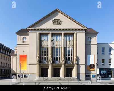 Hagener Stadttheater, Schauspielhaus, Hagen, Westphalia, zona della Ruhr, Renania Settentrionale-Vestfalia, Germania Foto Stock