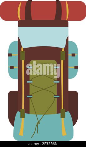 Zaino escursionistico per viaggi e vacanze Illustrazione Vettoriale