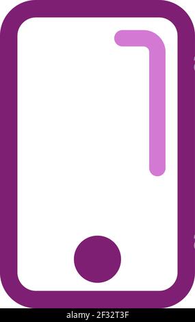 Telefono cellulare rosa, illustrazione, vettore su sfondo bianco Illustrazione Vettoriale
