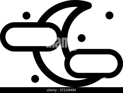 Notte nebbia, illustrazione, vettore su sfondo bianco Illustrazione Vettoriale