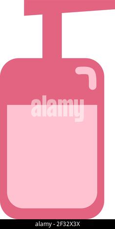 Sapone liquido rosa, illustrazione, vettore su sfondo bianco Illustrazione Vettoriale