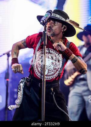 La Maldita Vecindad y los Hijos del Quinto patio, rock band messicana, durante il loro concerto al 2018 Pitic Festival di Hermosillo.(Photo: Luis Gutierrez / NortePhoto.com) la Maldita Vecindad y los Hijos del Quinto patio, banda de rock mexicana, durante su concierto en la fiestas del Pitic 2019 en Hermosillo. (Foto: Luis Gutierrez/NortePhoto.com) Foto Stock