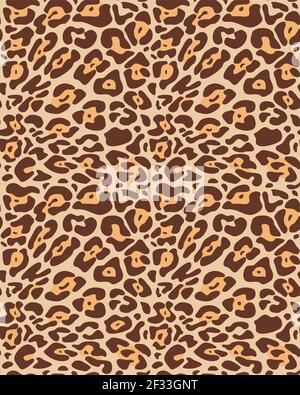 Motivo per pellicce con stampa animale senza cuciture Illustrazione Vettoriale
