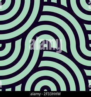 Pattern vettoriale ondulato senza giunture. Struttura moderna ed elegante con traliccio monocromatico. Geometria ripetuta per sfondo e wrapping. Grafica semplice Illustrazione Vettoriale