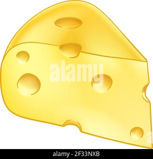 Illustrazione del cartone di formaggio svizzero Illustrazione Vettoriale