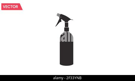Vector Isolated in bianco e nero Illustrazione di una bottiglia spray Illustrazione Vettoriale