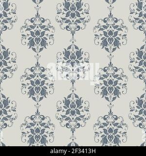 Carta da parati floreale vettoriale. Classico ornamento floreale barocco. Modello vintage senza cuciture Illustrazione Vettoriale