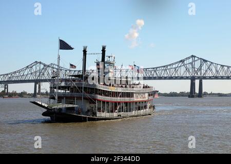 Geografia / viaggio, Stati Uniti, Mississippi, New Orleans, Natchez Riverboat sul Mississippi, New Orleans, diritti aggiuntivi-clearance-Info-non-disponibile Foto Stock