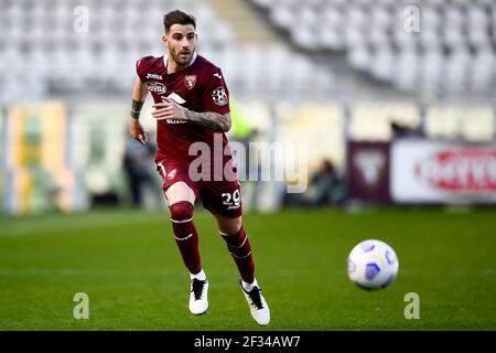 Torino, Italia - 14 marzo 2021: Nicola Murru del Torino FC in azione durante la Serie A Football Match tra Torino FC e FC Internazionale. Il FC Internazionale ha vinto nel 2-1 il Torino FC. Credit: Nicolò campo/Alamy Live News Foto Stock