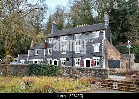 Giornata di sole a Ironbridge, Shropshire, Regno Unito Foto Stock