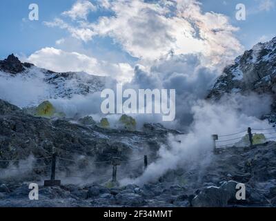 Mt. Iou, Hokkaido, Giappone Foto Stock