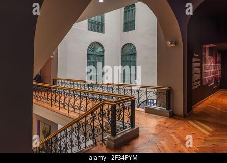 Gli showroom del Panama Canal Museum, Panama City, Panama Foto Stock