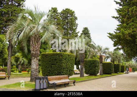 BATUMI, GEORGIA - 10 luglio 2020: Antica e famosa architettura a Batumi, Georgia Foto Stock
