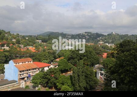 Kandy, Sri Lanka, vista lago Foto Stock