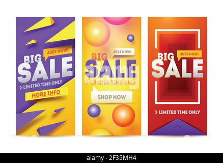 Modello banner vendita sito d'arte moderna. Banner di vendita sconto. Illustrazione vettoriale newsletter design moda, poster design per la stampa o web, media Illustrazione Vettoriale