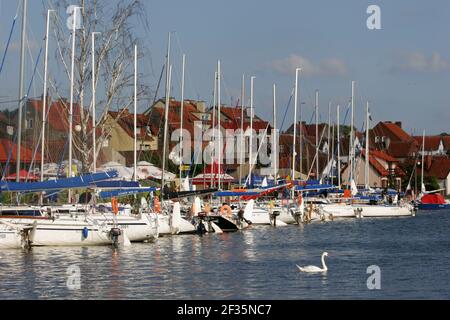 Polonia, Mikolajki, voivodato Warmiano-Masuriano. Foto Stock