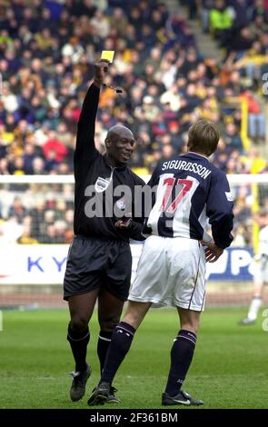 Arbitro Uriah Rennie Wolverhampton Wanderers / West Bromwich Albion. 26/02/2000 Foto Stock