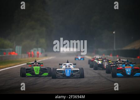 72 LLOVERAS Xavier (esp), Formula Renault Eurocup team GRS, 03 SMOLYAR Alexander (rus), Formula Renault Eurocup team R-ACE GP, azione in occasione della FORMULA 2019 RENAULT EUROCUP a Spa Francorchamps, Belgio, dal 25 al 27 luglio - Foto Antonin Vincent / DPPI Foto Stock