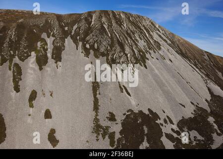 Piste da sci, Slieve Muck, Derryveagh Mountains, County Donegal GPS: Latitudine: N 55°5.671' (55°5'40.3') GPS: Longitudine: W 8°0.736' (8°0'44.1') Altit Foto Stock