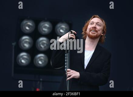 Concerto con Lars Winnerbäck al festival di Bråvalla 2015. Foto Stock