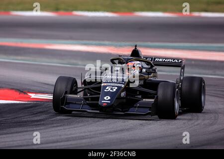 53 PTACEK Petr (cze), Formula Renault Eurocup team BHAITECH, azione durante le prove Formule Renault Eurocup a Barcellona, Spagna, dal 2 al 3 aprile 2019 - Foto Xavi Bonilla/DPPI Foto Stock