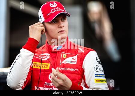 SCHUMACHER Mick, Prema Racing, ritratto durante il campionato FIA Formula 2 2019 a Monaco dal 23 al 25 maggio - Foto Thomas Fenetre/DPPI Foto Stock