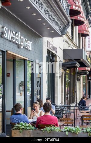 Washington DC, Capitol Hill Neighborhood, Sweetgreen Restaurant all'aperto, ristoranti locali coltivati localmente, Foto Stock