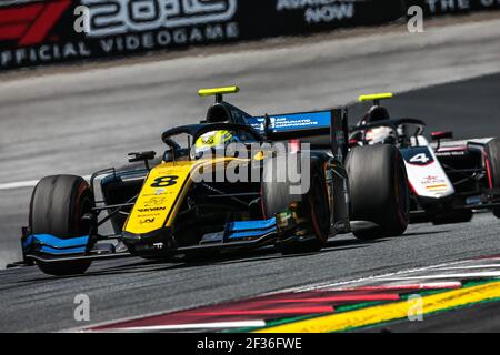 08 GHIOTTO Luca, uni Virtuosi Racing, azione nel campionato FIA Formula 2 2019 dal 28 al 30 giugno, a Spielberg, Austria - Foto Diederik van der Laan / DPPI Foto Stock