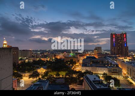 San Antonio Skyline Foto Stock