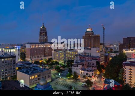 San Antonio Skyline Foto Stock