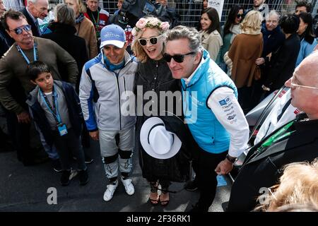 MASSA Felipe (bra), KRUGER Diane, attrice tedesca americana, AGAG Alejandro (spa) Amministratore Delegato di Formula e Holding, ritratto Venturi VFE05 del team Venturi FE, ritratto, durante il campionato di Formula e 2019, a Parigi, Francia dal 26 al 27 aprile - Foto Jean Michel le Meur / DPPI Foto Stock